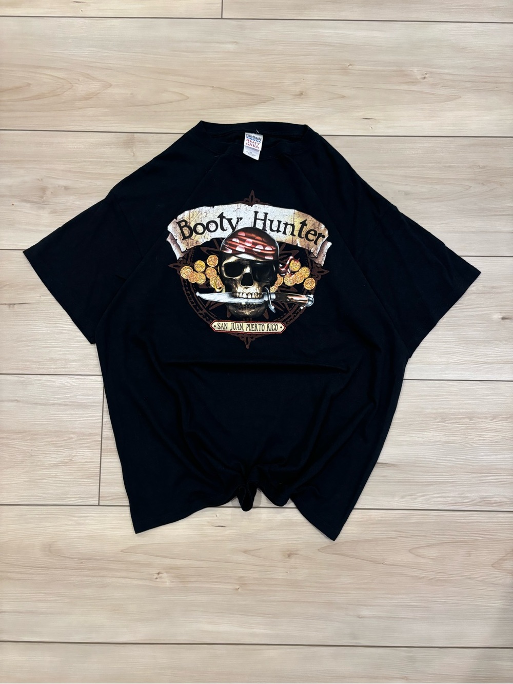 90s vintage booty hunter pirate skull grunge summer Surfwear men’s graphic tee